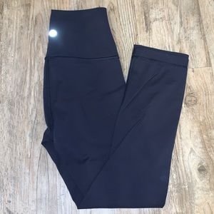 Lululemon Navy Wunder Under Crop